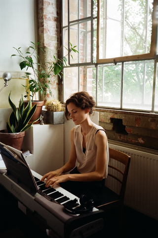 Ulrike Theusner in her studio